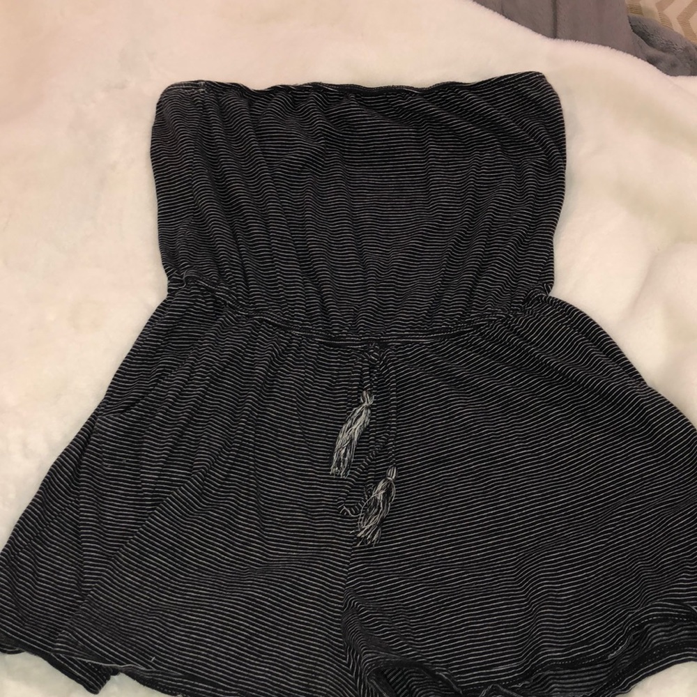 Mossimo Target Black and White Strapless Romper